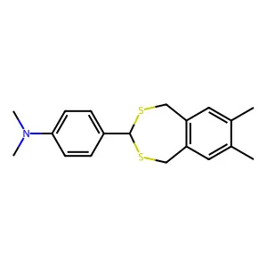 N-[4-(7,8-Dimethyl-1,5-dihydro-2,4-benzodithiepin-3-yl)phenyl]-N,N-dimethylamine structure