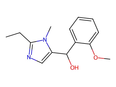 (2-ethyl-1-methyl-1H-imidazol-5-yl)(2-methoxyphenyl)methanol structure