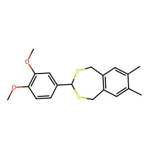3-(3,4-Dimethoxyphenyl)-7,8-dimethyl-1,5-dihydro-2,4-benzodithiepine structure
