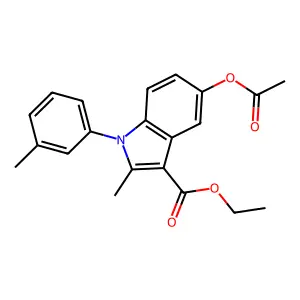 ethyl 5-(acetyloxy)-2-methyl-1-(3-methylphenyl)-1H-indole-3-carboxylate structure
