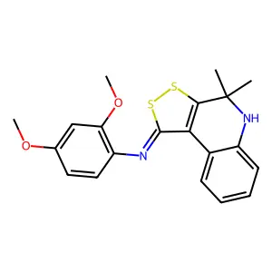 N-[(1Z)-4,4-Dimethyl-4,5-dihydro-1H-[1,2]dithiolo[3,4-c]quinolin-1-ylidene]-2,4-dimethoxyaniline structure