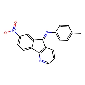 4-Methyl-N-[(5Z)-7-nitro-5H-indeno[1,2-b]pyridin-5-ylidene]aniline structure