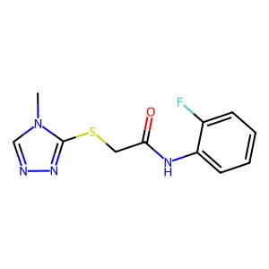 N-(2-fluorophenyl)-2-[(4-methyl-4H-1,2,4-triazol-3-yl)sulfanyl]acetamide structure