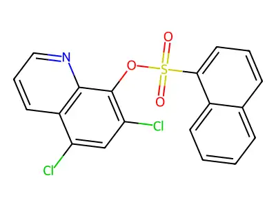 5,7-Dichloroquinolin-8-yl naphthalene-1-sulfonate structure