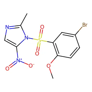 1-(5-Bromo-2-methoxyphenyl)sulfonyl-2-methyl-5-nitroimidazole structure
