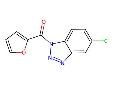(5-Chlorobenzotriazol-1-yl)-(furan-2-yl)methanone structure