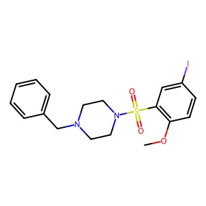 1-Benzyl-4-[(5-iodo-2-methoxyphenyl)sulfonyl]piperazine structure