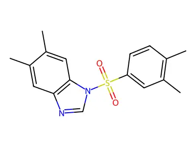 1-[(3,4-dimethylphenyl)sulfonyl]-5,6-dimethyl-1H-benzimidazole structure