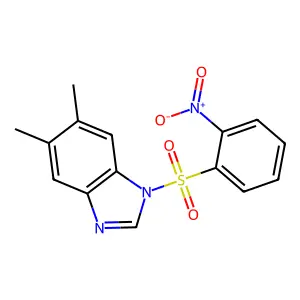 5,6-dimethyl-1-(2-nitrobenzenesulfonyl)-1H-1,3-benzodiazole structure