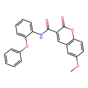 6-methoxy-2-oxo-N-(2-phenoxyphenyl)-2H-chromene-3-carboxamide structure