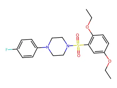 1-[(2,5-Diethoxyphenyl)sulfonyl]-4-(4-fluorophenyl)piperazine structure