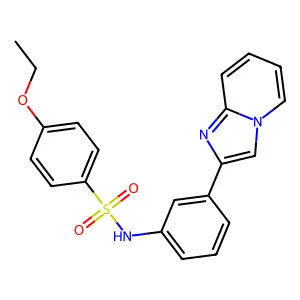 4-ethoxy-N-(3-imidazo[1,2-a]pyridin-2-ylphenyl)benzenesulfonamide structure
