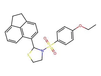 2-(1,2-Dihydroacenaphthylen-5-yl)-3-(4-ethoxyphenyl)sulfonyl-1,3-thiazolidine structure