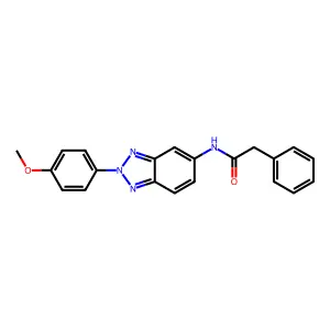 N-[2-(4-methoxyphenyl)-2H-1,2,3-benzotriazol-5-yl]-2-phenylacetamide structure