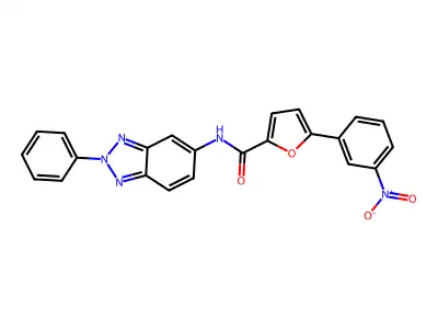 5-(3-Nitrophenyl)furan-2-carboxylic acid (2-phenyl-2h-benzotriazol-5-yl)amide structure
