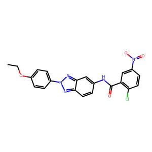 2-chloro-N-[2-(4-ethoxyphenyl)benzotriazol-5-yl]-5-nitrobenzamide structure