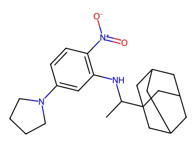 1-{3-{[1-(1-Adamantyl)ethyl]amino}-4-nitrophenyl}pyrrolidine structure