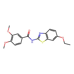 N-(6-ethoxy-1,3-benzothiazol-2-yl)-3,4-dimethoxybenzamide structure