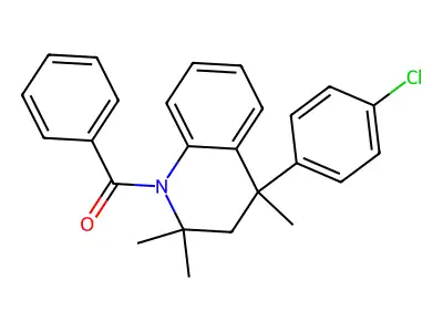 1-Benzoyl-4-(4-chlorophenyl)-2,2,4-trimethyl-1,2,3,4-tetrahydroquinoline structure