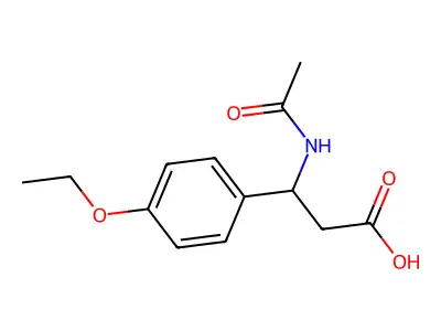 3-Acetamido-3-(4-ethoxyphenyl)propanoic acid structure