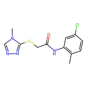 N-(5-chloro-2-methylphenyl)-2-[(4-methyl-1,2,4-triazol-3-yl)sulfanyl]acetamide structure
