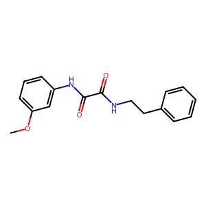 N-(3-methoxyphenyl)-N'-(2-phenylethyl)ethanediamide structure