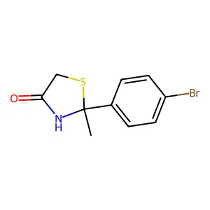 2-(4-Bromophenyl)-2-methyl-1,3-thiazolidin-4-one structure