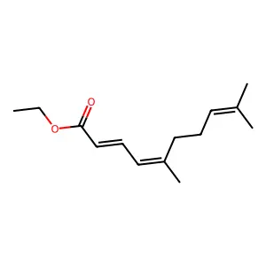 Ethyl 5,9-dimethyldeca-2,4,8-trienoate structure