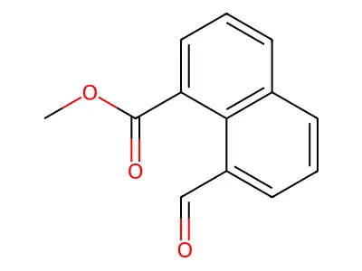 Methyl 8-formylnaphthalene-1-carboxylate structure