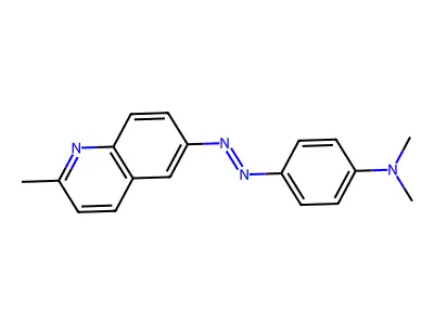 N,N-dimethyl-4-[(2-methyl-6-quinolinyl)diazenyl]aniline structure