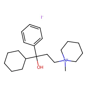 (+)-Benzhexol methyl iodide structure