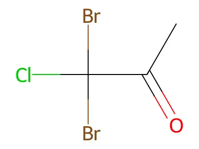 1,1-Dibromo-1-chloro-2-propanone structure