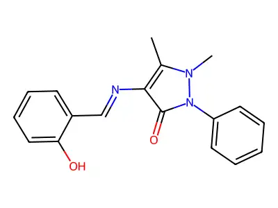 4-(Salicylideneamino)antipyrine structure