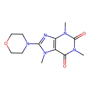 Caffeine, 8-morpholino- structure