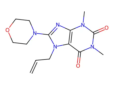 1,3-Dimethyl-8-morpholin-4-yl-7-prop-2-enylpurine-2,6-dione structure