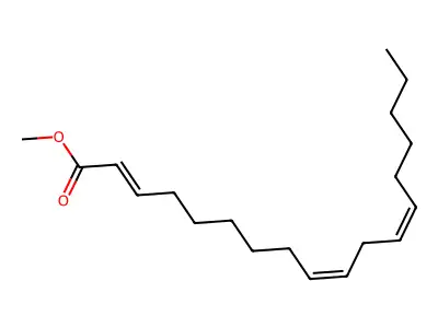 Methyl octadeca-2,9,12-trienoate structure