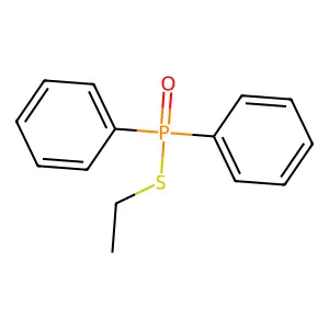 Phosphinothioic acid, diphenyl-, S-ethyl ester structure
