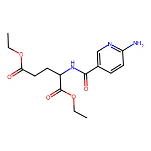 Diethyl 2-[(6-aminopyridine-3-carbonyl)amino]pentanedioate structure