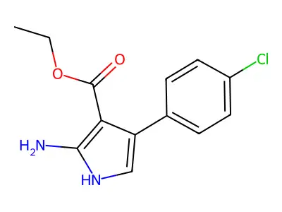 ethyl 2-amino-4-(4-chlorophenyl)-1H-pyrrole-3-carboxylate structure