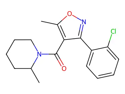 [3-(2-Chlorophenyl)-5-methyl-1,2-oxazol-4-yl]-(2-methylpiperidin-1-yl)methanone structure