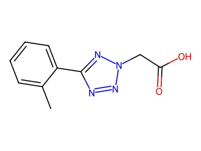 (5-o-Tolyl-tetrazol-2-yl)-acetic acid structure