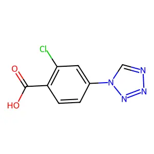 2-chloro-4-(1H-1,2,3,4-tetrazol-1-yl)benzoic acid structure