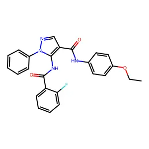 N-(4-ethoxyphenyl)-5-[(2-fluorobenzoyl)amino]-1-phenyl-1H-pyrazole-4-carboxamide structure