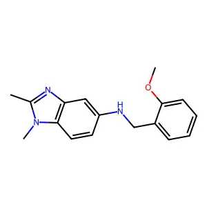 N-[(2-methoxyphenyl)methyl]-1,2-dimethylbenzimidazol-5-amine structure