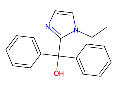 (1-ethyl-1H-imidazol-2-yl)(diphenyl)methanol structure