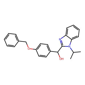 (4-Phenylmethoxyphenyl)-(1-propan-2-ylbenzimidazol-2-yl)methanol structure