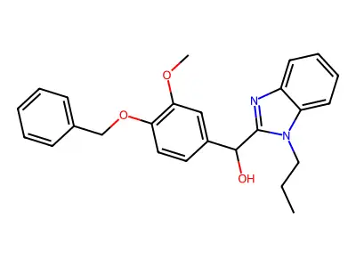 (3-Methoxy-4-phenylmethoxyphenyl)-(1-propylbenzimidazol-2-yl)methanol structure