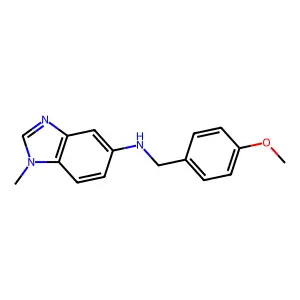 N-[(4-methoxyphenyl)methyl]-1-methylbenzimidazol-5-amine structure