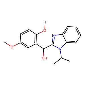(2,5-Dimethoxyphenyl)(1-isopropyl-1H-benzimidazol-2-yl)methanol structure