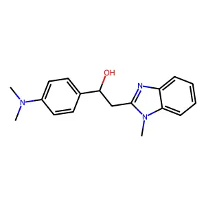 1-(4-Dimethylamino-phenyl)-2-(1-methyl-1H-benzoimidazol-2-yl)-ethanol structure